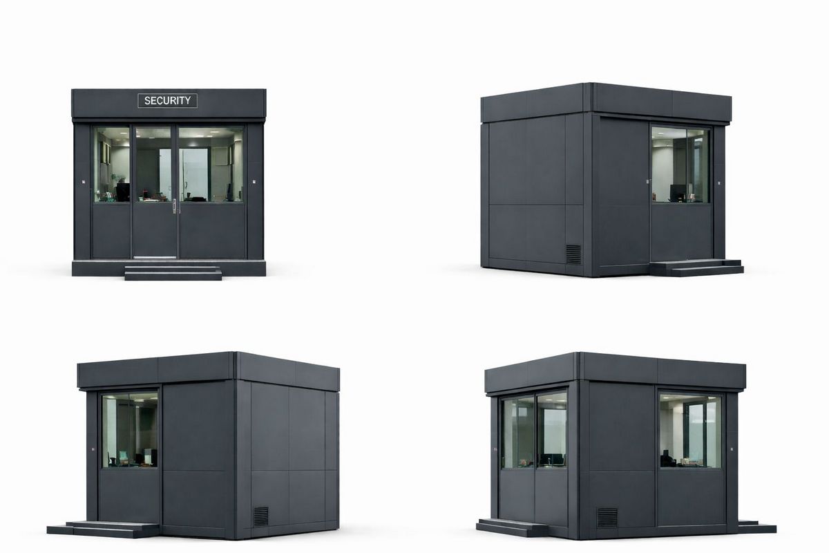 Pförtnerhäuser und Wachcontainer